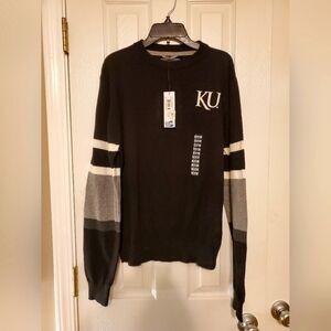 NWT KU Jayhawks Sweater Black and Gray Adult Small